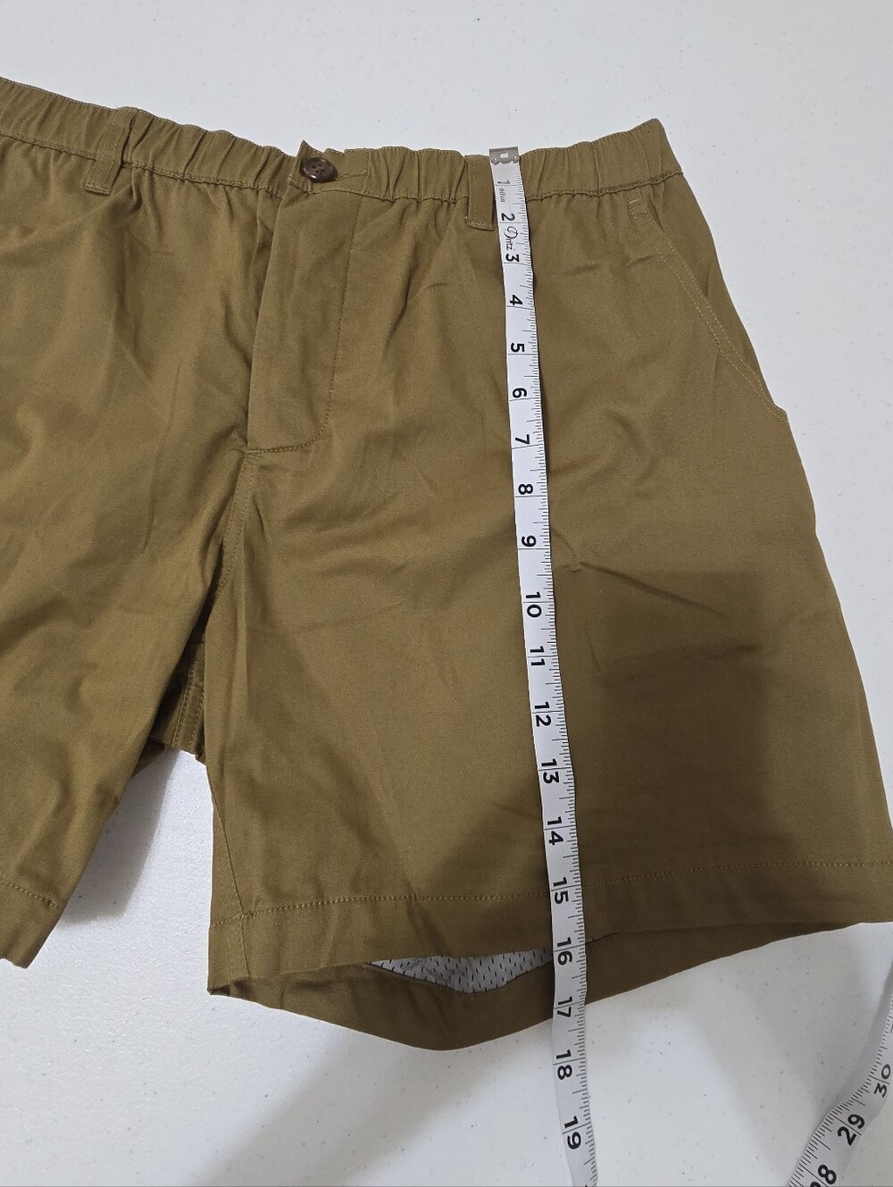 Woof Commando Shorts Men XL Khaki Olive Lined 6" Chino Button Fly Freeball - Picture 5 of 11